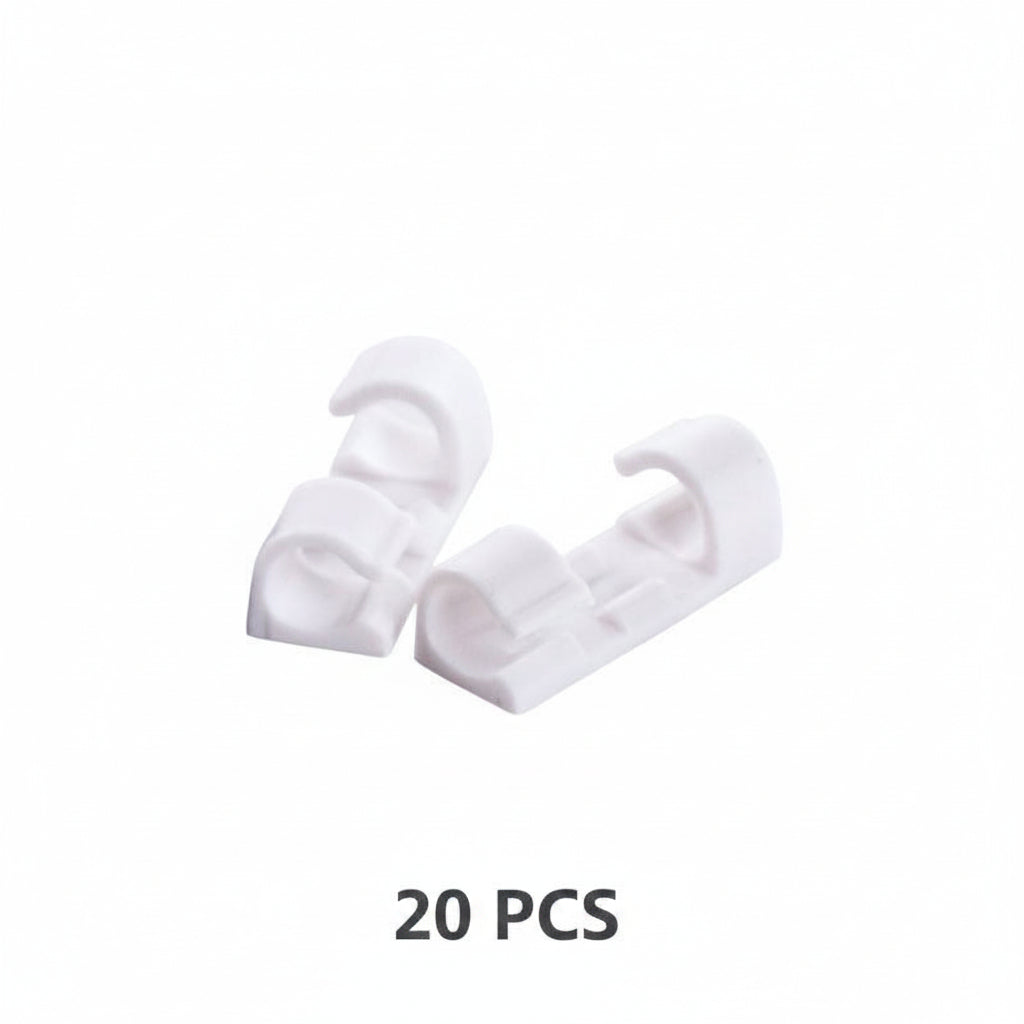 GlideHold® WireClamps 1+1 GRATIS: Självhäftande Enkel Kabelorganisation Trådklämmor