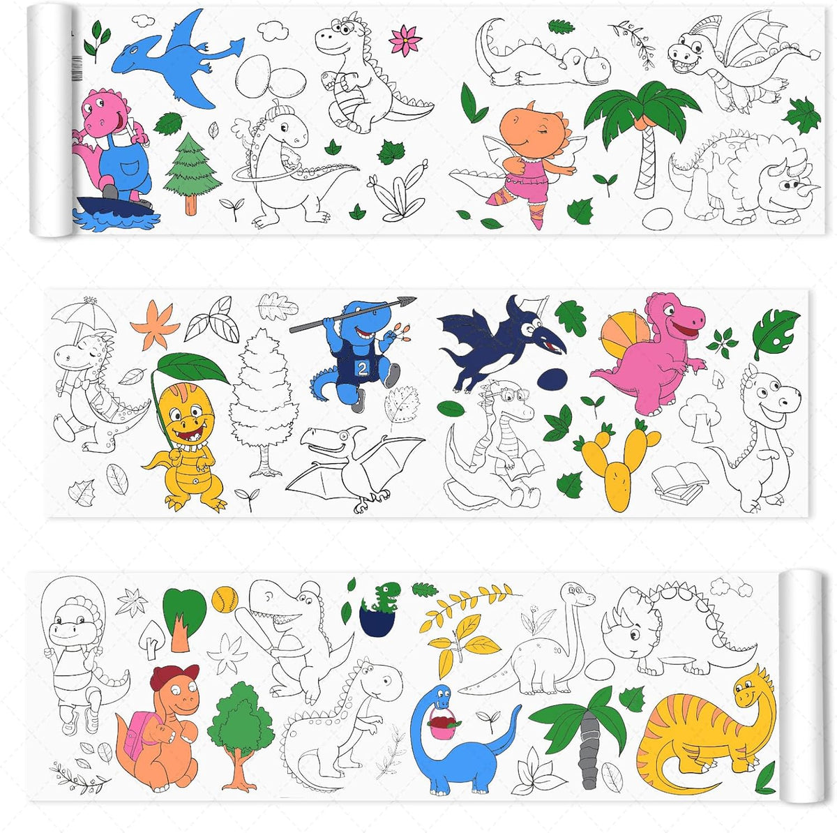 Kletshuts™ ColoringRolls 1+1 GRATIS: Barnens Kreativa DIY Pappersritning Och Färgläggningsrullar