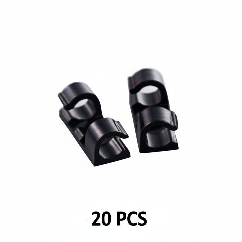 GlideHold® WireClamps 1+1 GRATIS: Självhäftande Enkel Kabelorganisation Trådklämmor