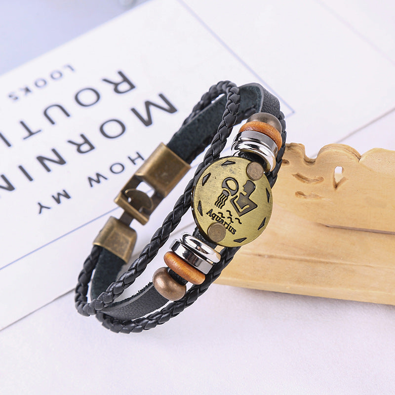 Jewelance™ ZodiacBracelet 1+1 GRATIS: Justerbart Vintage Charm Stjärntecken Armband