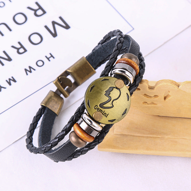 Jewelance™ ZodiacBracelet 1+1 GRATIS: Justerbart Vintage Charm Stjärntecken Armband