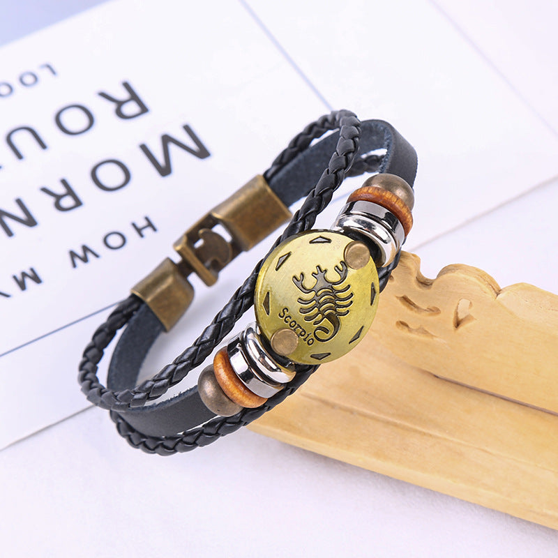 Jewelance™ ZodiacBracelet 1+1 GRATIS: Justerbart Vintage Charm Stjärntecken Armband