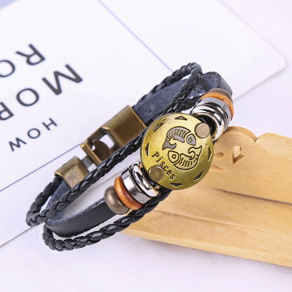 Jewelance™ ZodiacBracelet 1+1 GRATIS: Justerbart Vintage Charm Stjärntecken Armband