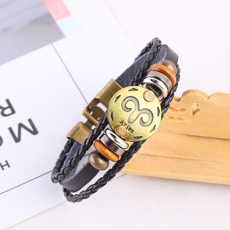Jewelance™ ZodiacBracelet 1+1 GRATIS: Justerbart Vintage Charm Stjärntecken Armband