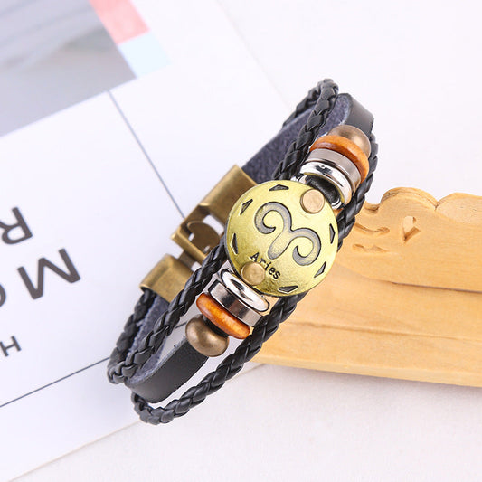 Jewelance™ ZodiacBracelet 1+1 GRATIS: Justerbart Vintage Charm Stjärntecken Armband