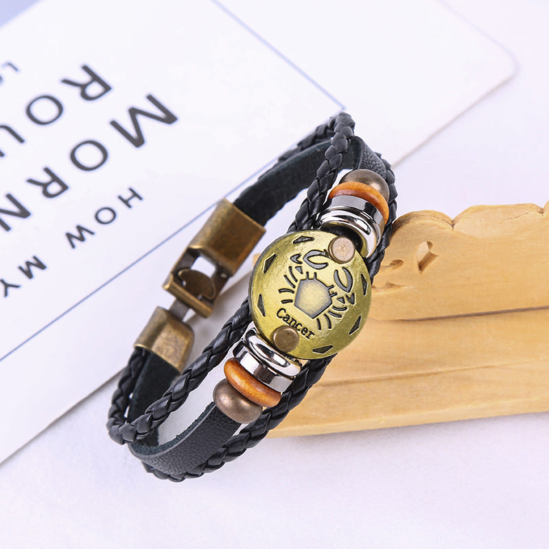 Jewelance™ ZodiacBracelet 1+1 GRATIS: Justerbart Vintage Charm Stjärntecken Armband