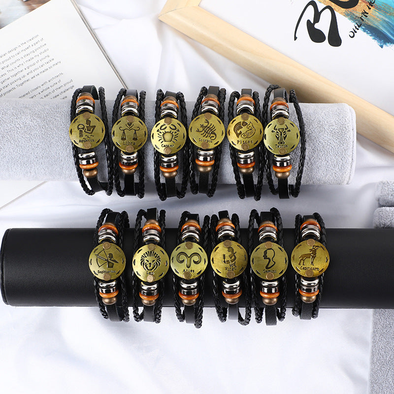 Jewelance™ ZodiacBracelet 1+1 GRATIS: Justerbart Vintage Charm Stjärntecken Armband