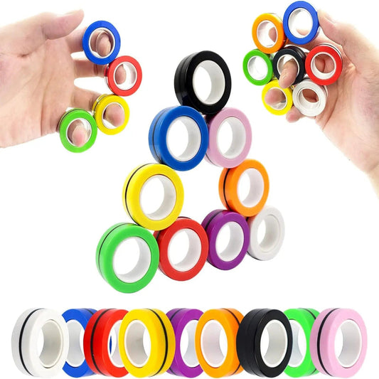 Kletshuts™ FidgetRing 1+1 GRATIS: Stressavlastande Fidget Magnetisk Snurrring Leksak
