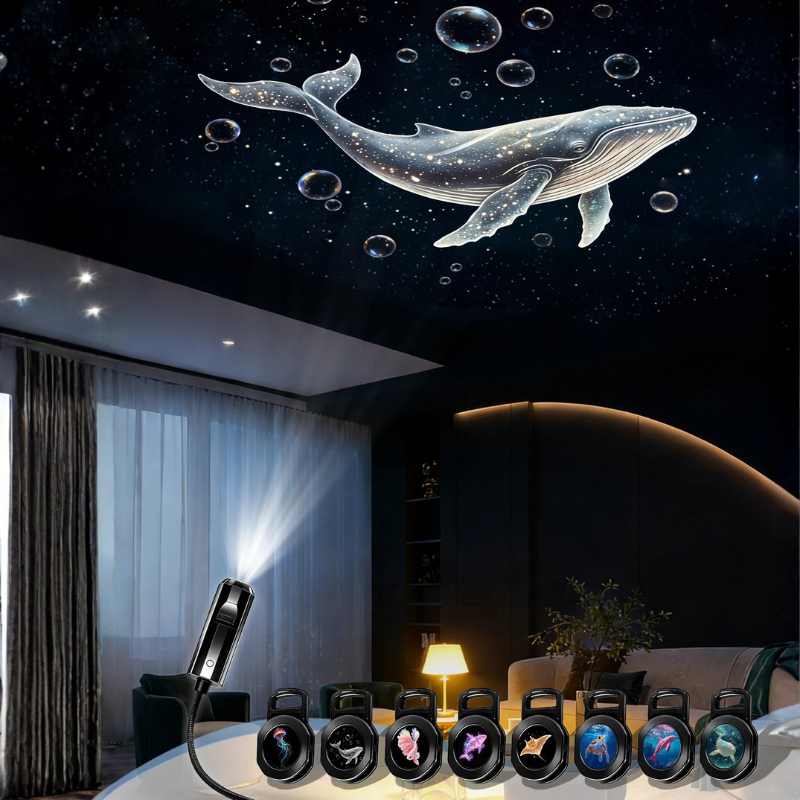 Ledsen™ ProjectorLamp 1+1 GRATIS: Marin Liv Djur Kompakt Projektor Mini Nattlampa