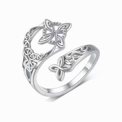 Jewelance™ KnotRing 1+1 GRATIS: Vintage-inspirerad justerbar minimalistisk keltisk knutring