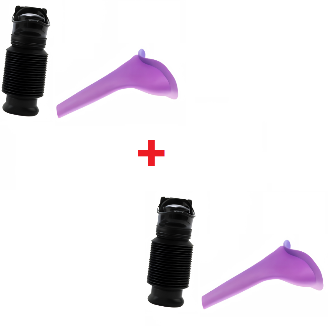 CollapsibleUrinal 1+1 GRATIS: Unisex Bärbar Nödsituation Sammanfallande Urinalverktyg