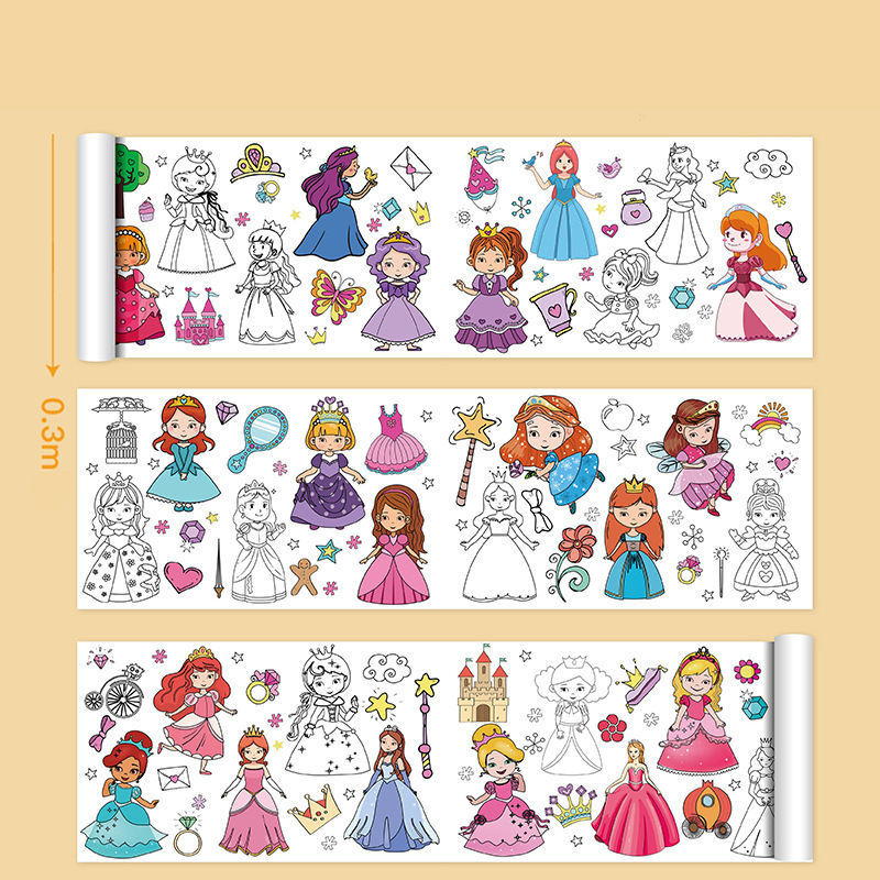 Kletshuts™ ColoringRolls 1+1 GRATIS: Barnens Kreativa DIY Pappersritning Och Färgläggningsrullar
