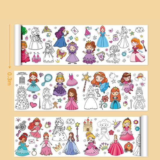 Kletshuts™ ColoringRolls 1+1 GRATIS: Barnens Kreativa DIY Pappersritning Och Färgläggningsrullar