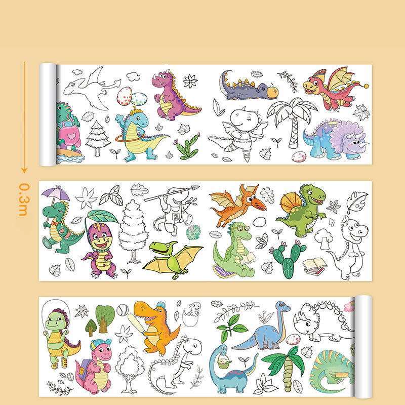 Kletshuts™ ColoringRolls 1+1 GRATIS: Barnens Kreativa DIY Pappersritning Och Färgläggningsrullar