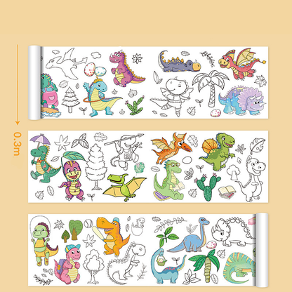 Kletshuts™ ColoringRolls 1+1 GRATIS: Barnens Kreativa DIY Pappersritning Och Färgläggningsrullar