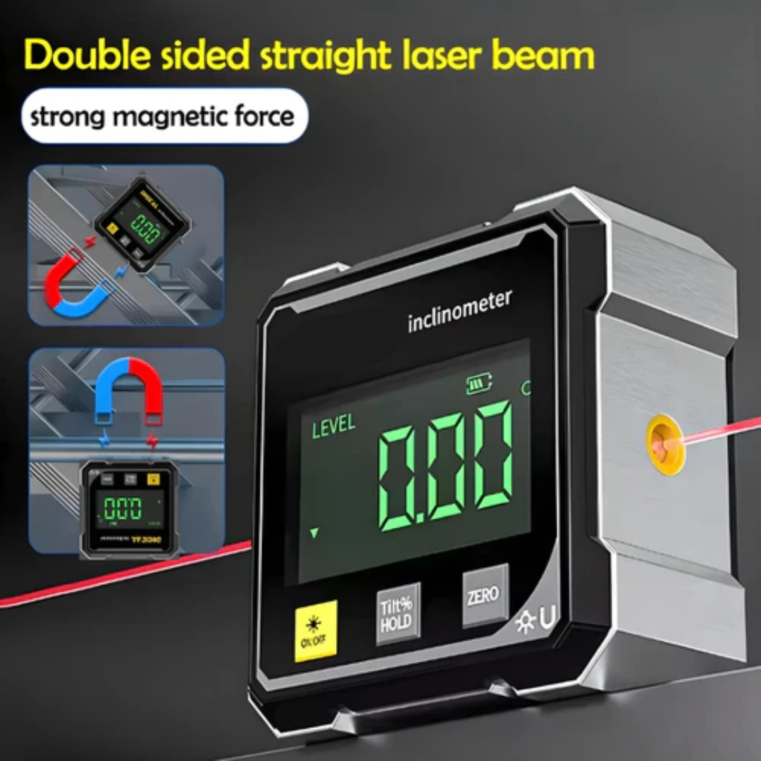 Globetrek° DigitalInclinometer: Digitalt Magnetiskt Sidor Laserlutningsmätare