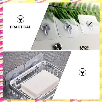 GlideHold® TransparentHook: Tung-Tjänstgöring Borrfri Montering Vägg Transparent Krok