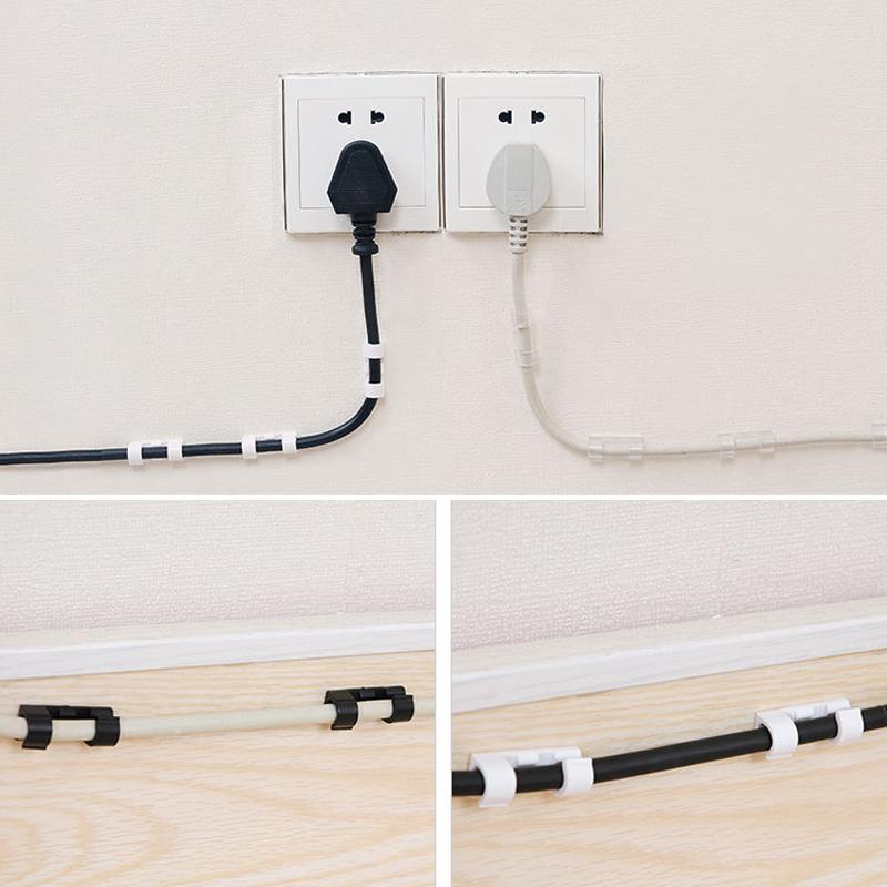 GlideHold® WireClamps 1+1 GRATIS: Självhäftande Enkel Kabelorganisation Trådklämmor