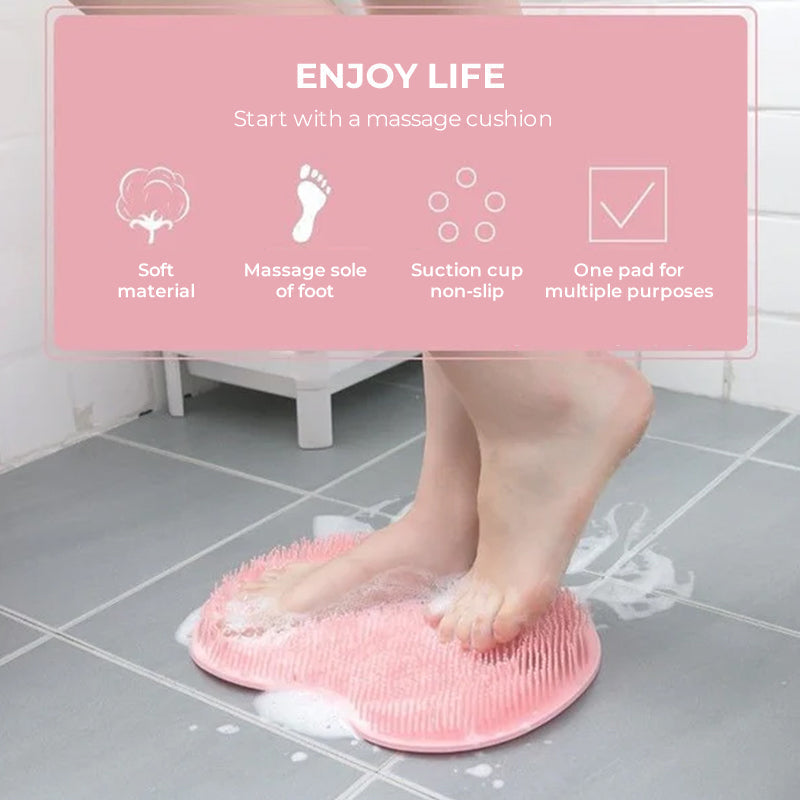 ScrubMat 1+1 GRATIS: Halkfri Duschskrubbmatta Helkropps Exfolierande Borste