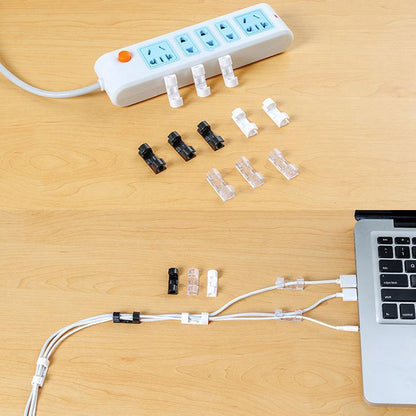 GlideHold® WireClamps 1+1 GRATIS: Självhäftande Enkel Kabelorganisation Trådklämmor