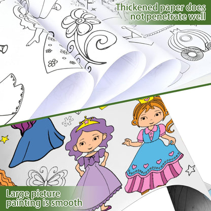 Kletshuts™ ColoringRolls 1+1 GRATIS: Barnens Kreativa DIY Pappersritning Och Färgläggningsrullar