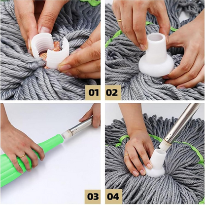 Cleaner Pro° SmartSqueeze 1+1 GRATIS: Handfri Själv-Vridande Smart Kläm Vrid Mopp