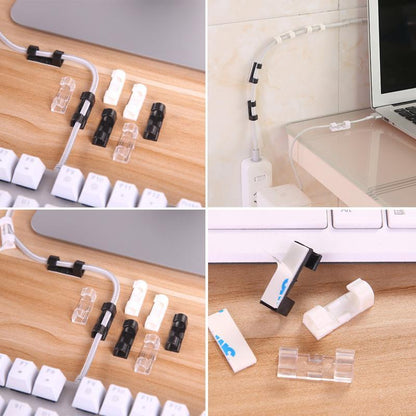 GlideHold® WireClamps 1+1 GRATIS: Självhäftande Enkel Kabelorganisation Trådklämmor