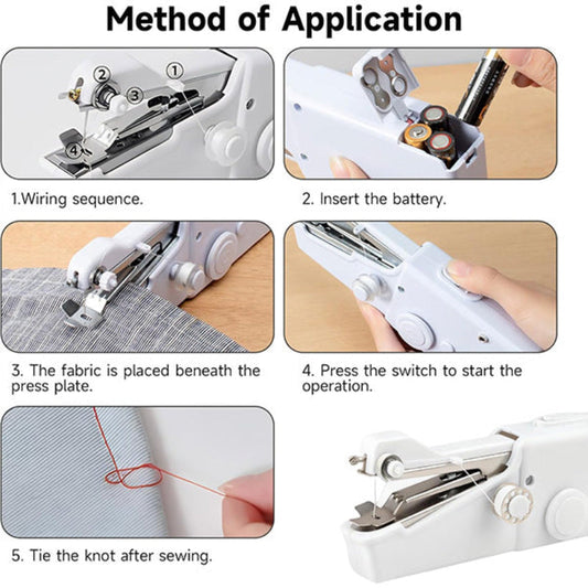 Globetrek° SewingMachine: Handhållen Kompakt Bärbar Mini Symaskin