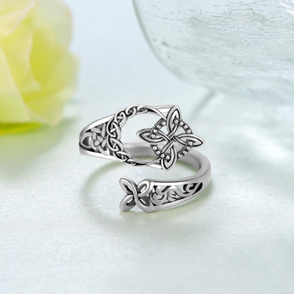 Jewelance™ KnotRing 1+1 GRATIS: Vintage-inspirerad justerbar minimalistisk keltisk knutring