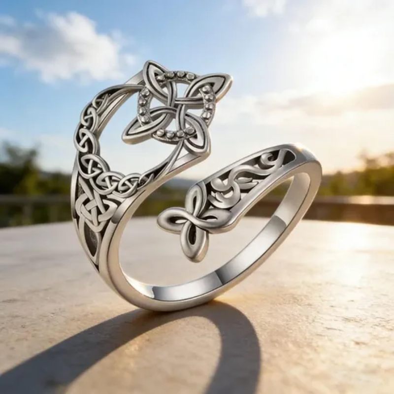 Jewelance™ KnotRing 1+1 GRATIS: Vintage-inspirerad justerbar minimalistisk keltisk knutring