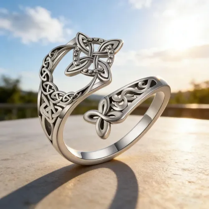 Jewelance™ KnotRing 1+1 GRATIS: Vintage-inspirerad justerbar minimalistisk keltisk knutring