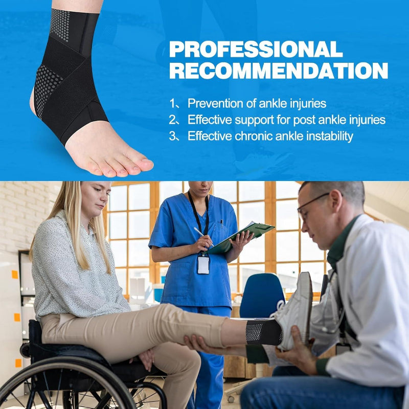 Happy™ AnkleSupport 1+1 GRATIS: Andningsbart Ankelkompressionssmärtlindring Hela Dagen Stöd