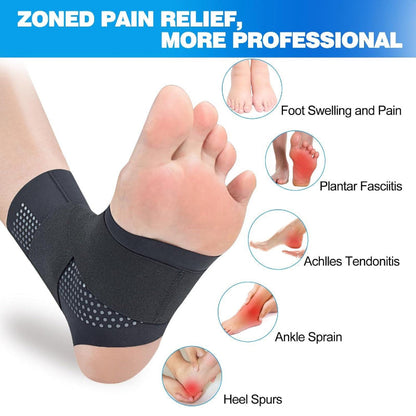 Happy™ AnkleSupport 1+1 GRATIS: Andningsbart Ankelkompressionssmärtlindring Hela Dagen Stöd