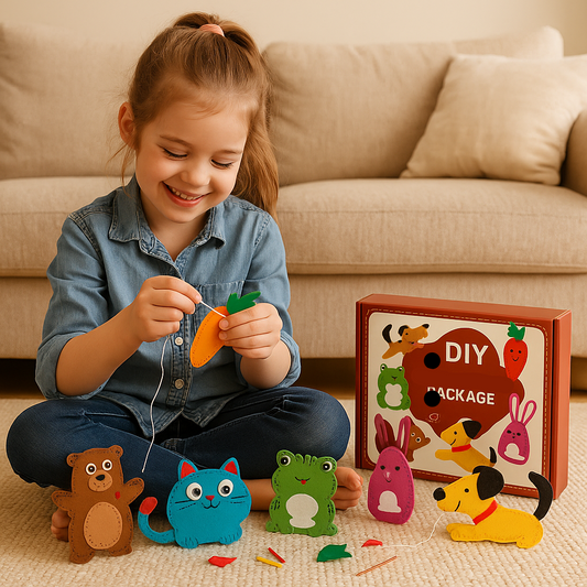 Kletshuts™ SewingCraft 1+1 GRATIS: DIY Djur Sömnad Kit Barn Kreativt Hantverk Set
