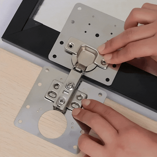 HingePlate 1+1 GRATIS: DIY Möbler Gångjärn Reparation Sidoplatta