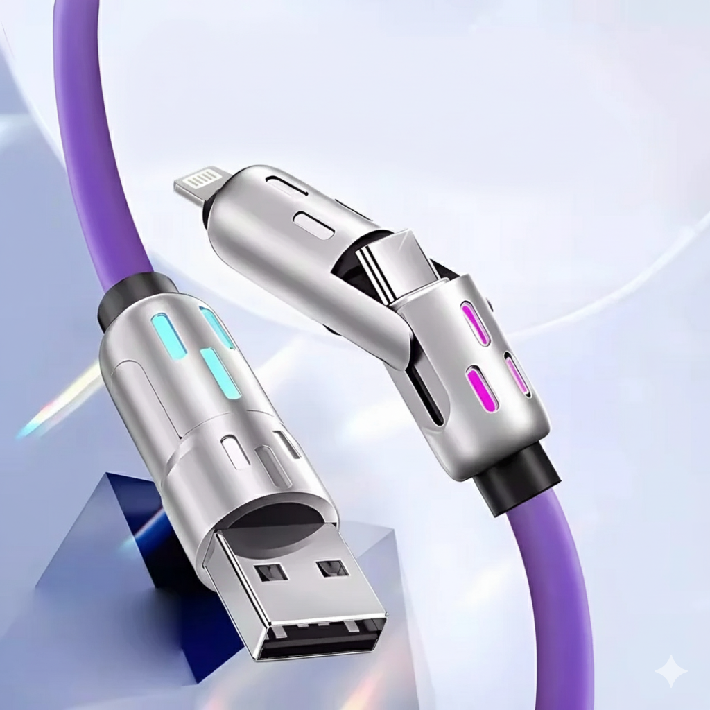 Globetrek° UniversalCable 1+1 GRATIS: Universell Smart Multipel Laddar Kabel