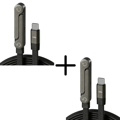 Holder360° StandCharger 1+1 GRATIS: 90-Graders Armbåge Snabb Laddning Ställ Laddare