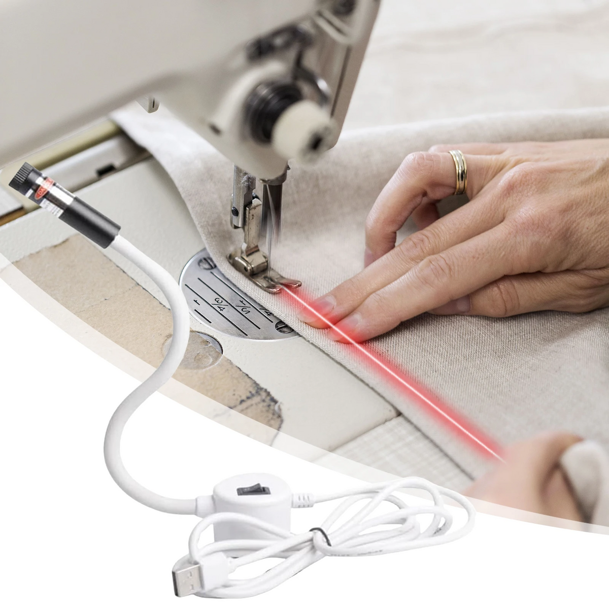 Globetrek° SewingLight: Magnetisk Flexibel Svanhals LED Symaskinslampa