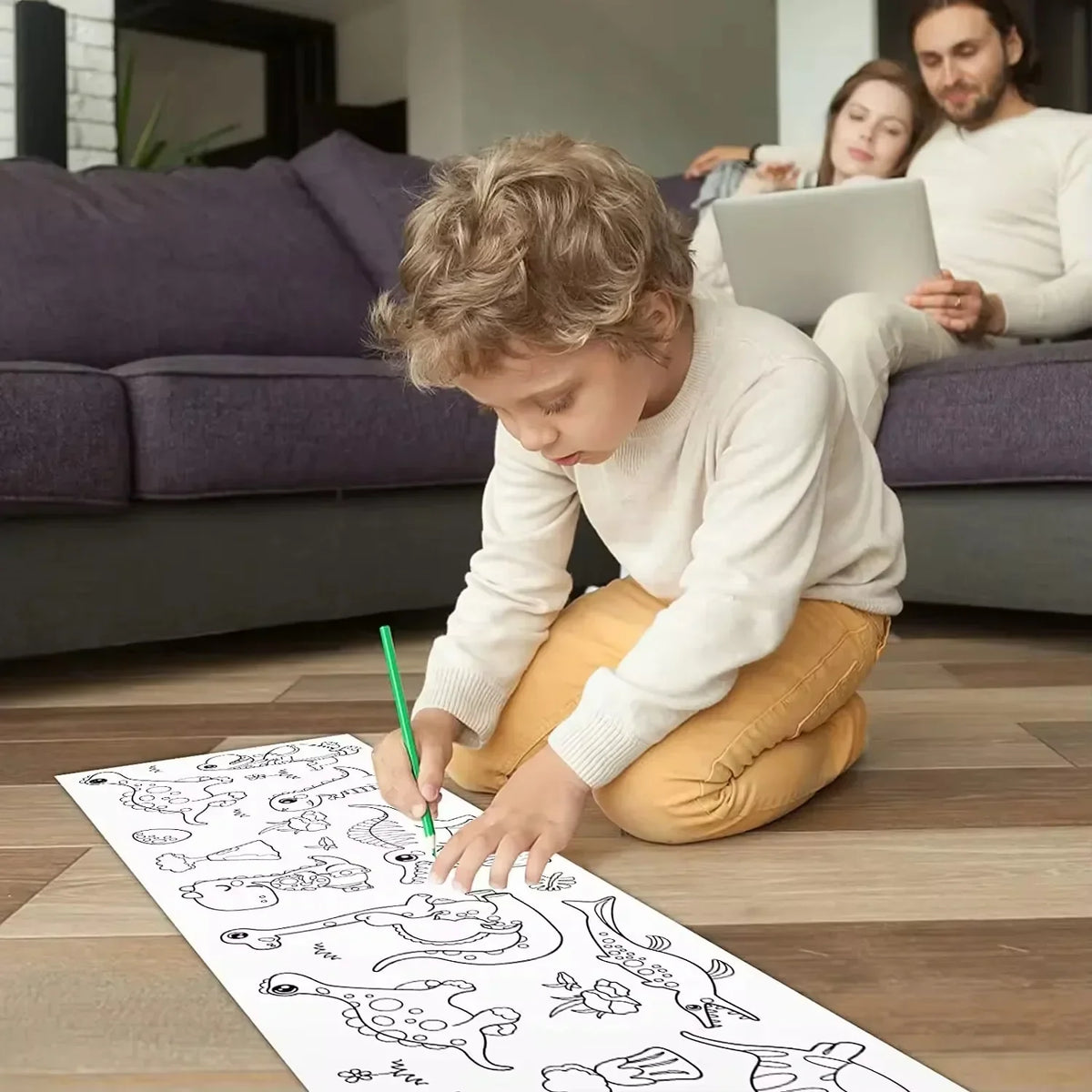 Kletshuts™ ColoringRolls 1+1 GRATIS: Barnens Kreativa DIY Pappersritning Och Färgläggningsrullar