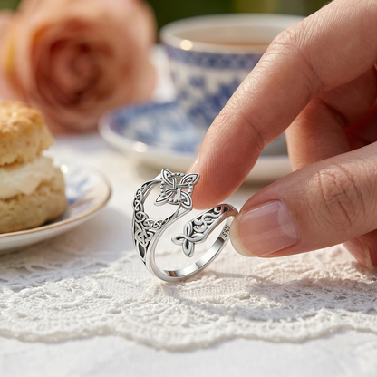 Jewelance™ KnotRing 1+1 GRATIS: Vintage-inspirerad justerbar minimalistisk keltisk knutring