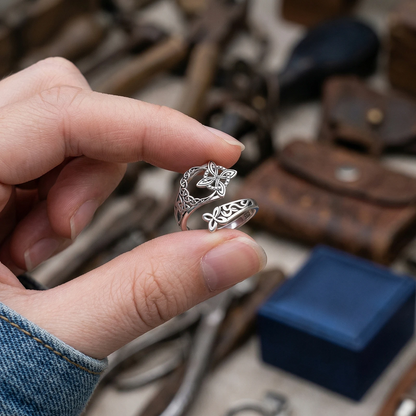 Jewelance™ KnotRing 1+1 GRATIS: Vintage-inspirerad justerbar minimalistisk keltisk knutring