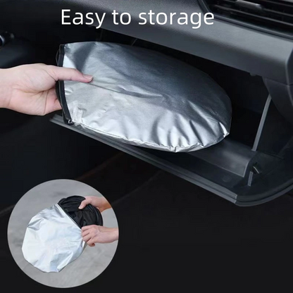CarSunshade 1+1 GRATIS - Hopfällbar Solskydd Bil Sol Visir Värmeskydd Skydd Överdrag
