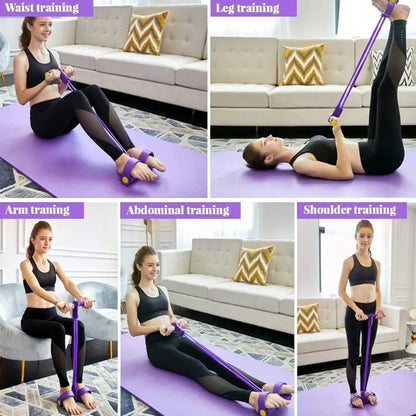 BandTrainer 1+1 GRATIS: Elastisk Lättanbära Fitnesspedalbandstränare