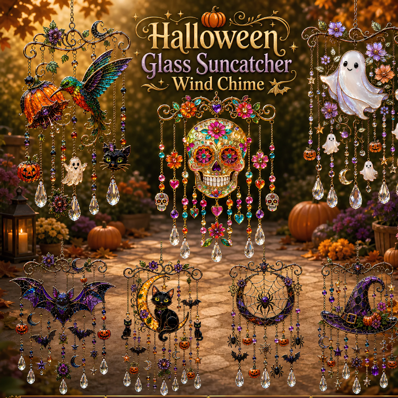 HalloweenChime - Spooky Seasonal Sun Catcher Charm Halloween Vindspel Dekor