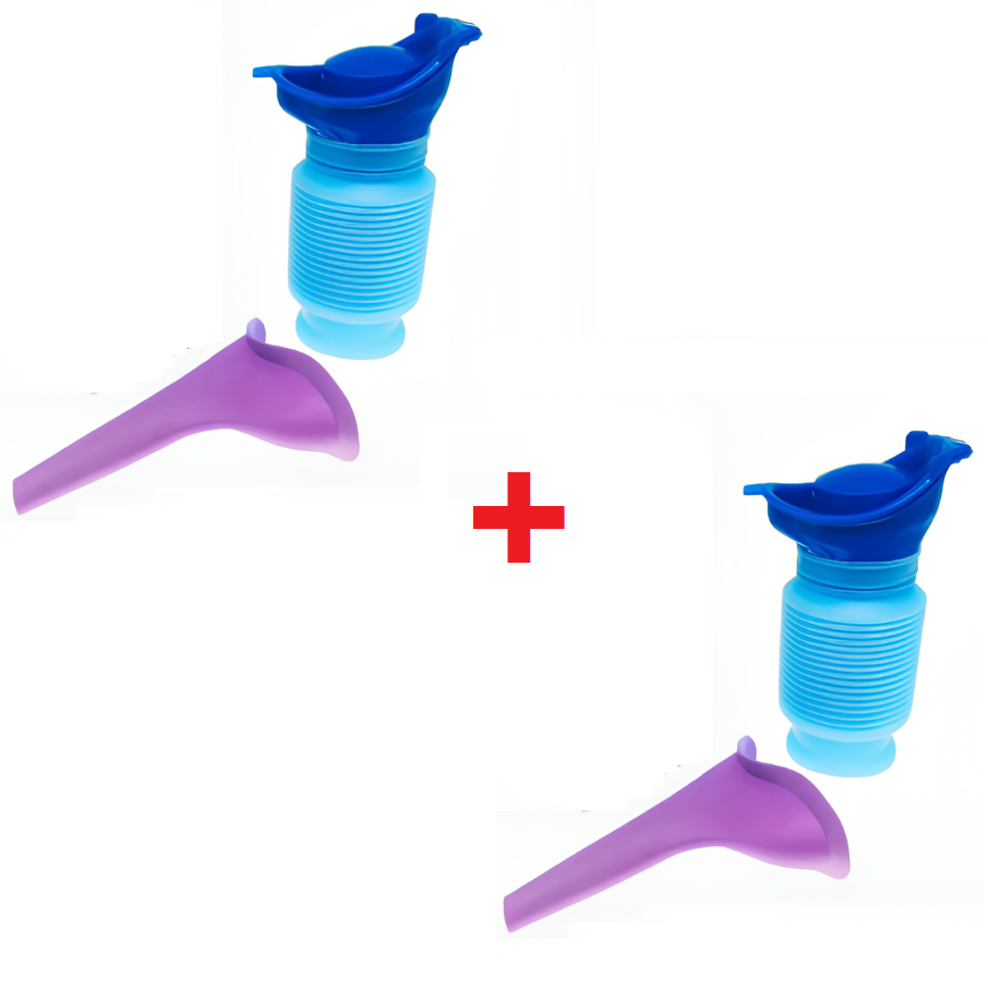 CollapsibleUrinal 1+1 GRATIS: Unisex Bärbar Nödsituation Sammanfallande Urinalverktyg