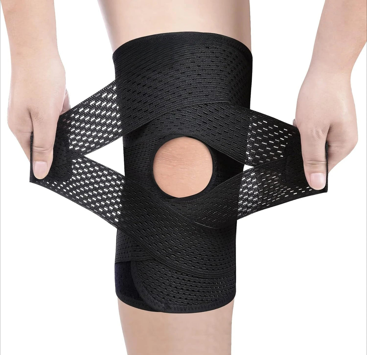 KneeGuard 1+1 GRATIS - Justerbart Knäskydd med Kompression Och Skyddssleeve