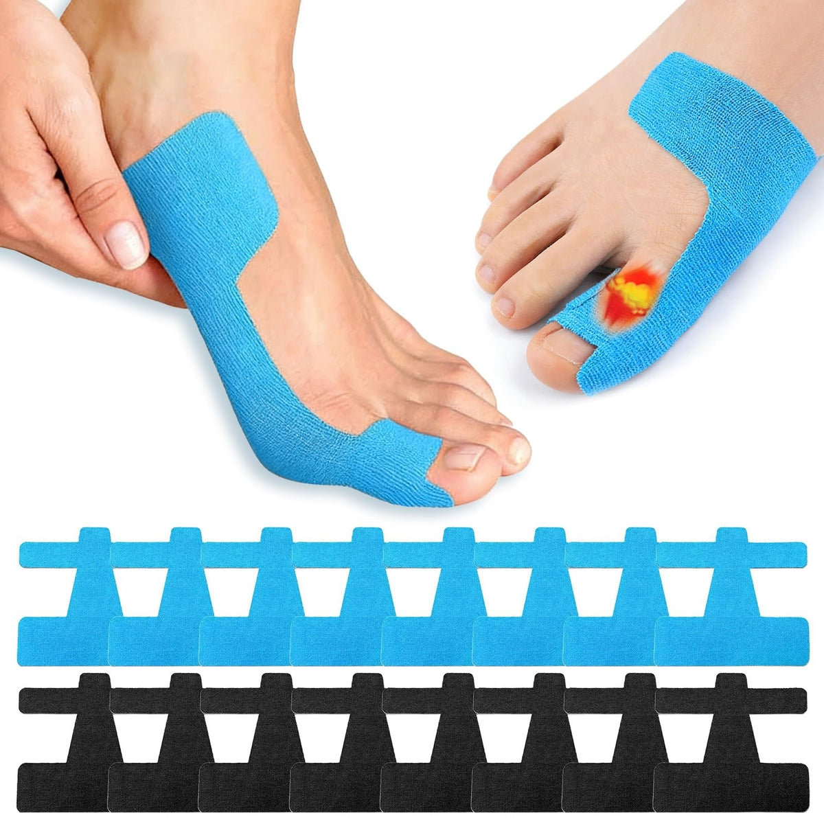 ToeBandage: Bekväm Tåjusteringsbandage Stödset