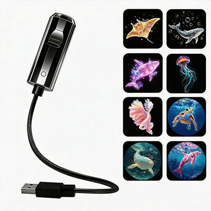 Ledsen™ ProjectorLamp 1+1 GRATIS: Marin Liv Djur Kompakt Projektor Mini Nattlampa