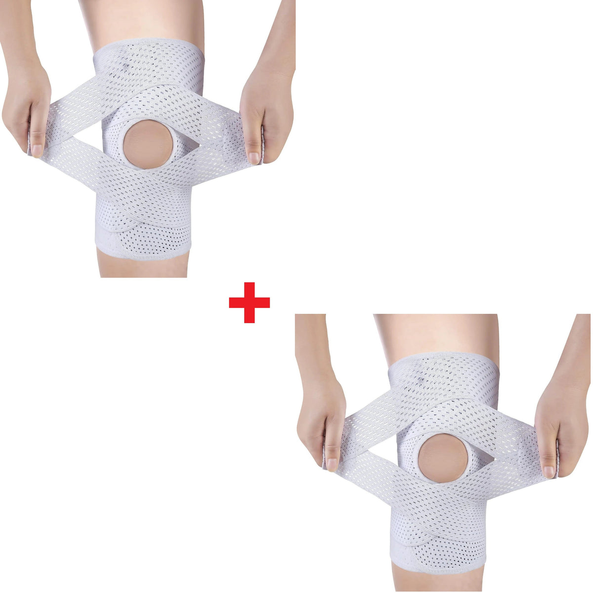 KneeGuard 1+1 GRATIS - Justerbart Knäskydd med Kompression Och Skyddssleeve